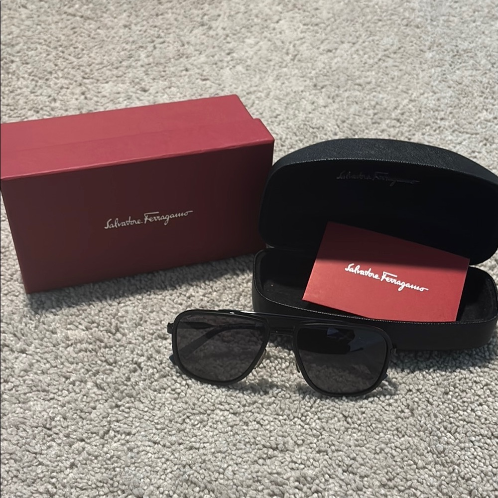 Salvatore Ferragamo Black Sunglasses